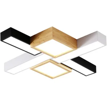 

Nordic Style Living Room LAMP Creative Personality Combination Ceiling Lamp LED Bar Bedroom LAMP Japanese Solid Wood Lamps IWP