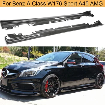 

Car Side Skirts for Mercedes-Benz W176 A Class A180 A200 Sport A45 AMG W177 CLA Class CLA200 CLA220 CLA45 2013+ Carbon Fiber