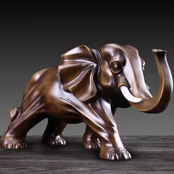 

Resin Elephant Figurine Miniature Garden Decoration Modern Home Statue Sculpture Craft Office Living Room Feng Shui Ornaments