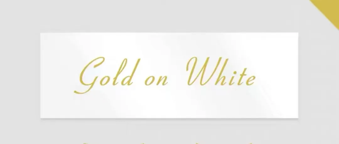 Gold on White