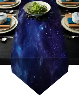 

Star Universe Table Runner Table Flag Home Party Decorative Tablecloth Table Runners for Wedding