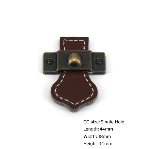 Single Hole Brown 1 шт. винтажные кожаные мебельные ручки дверной ремень ручка для ящика шкафа сумки для багажа аксессуары для чемоданов - Цвет: Single Hole Brown