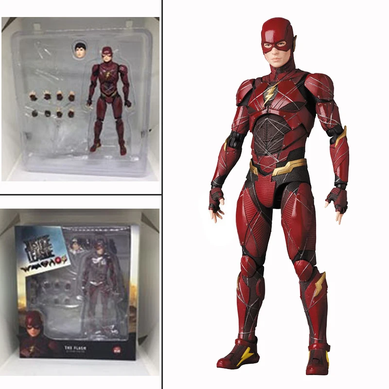 6 дюймов DC Justice League Super Hero Mafex 058 флэш Фигурки игрушки модель куклы подарок