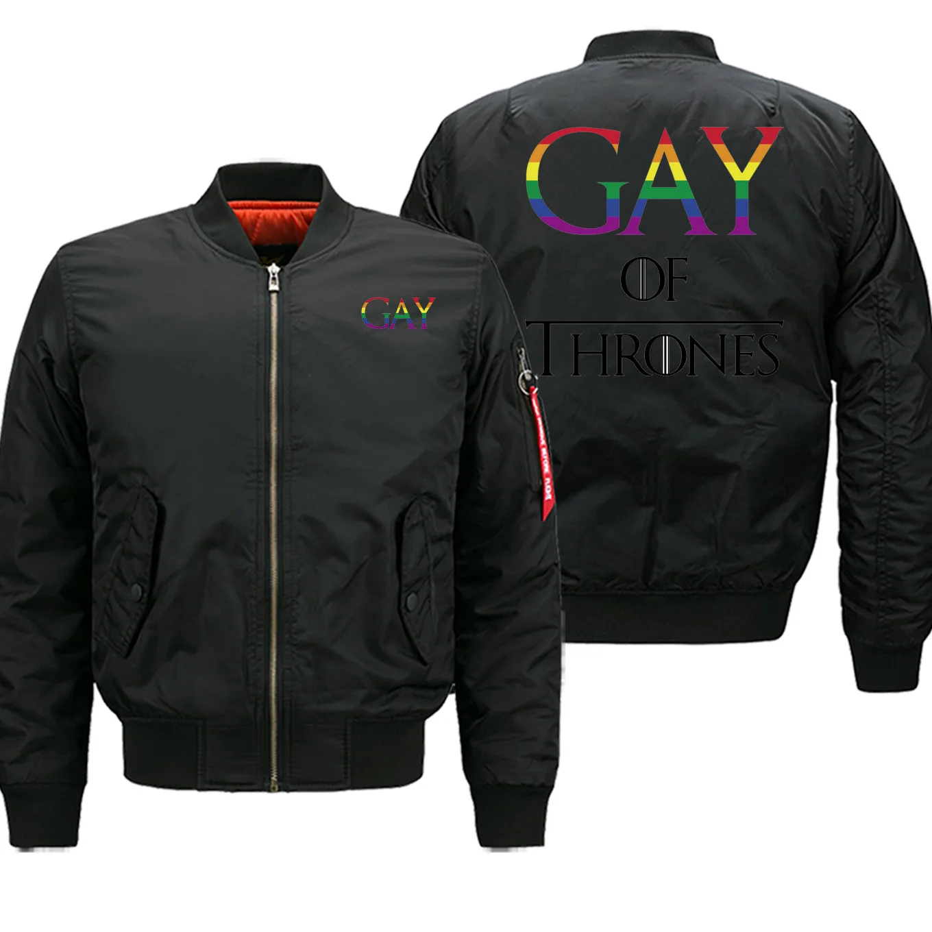 Gay Of Thrones Gay Pride зима горячая Распродажа модная куртка уличная одежда хип-хоп мотоциклетная забавная куртка-бомбер мужская теплая одежда - Цвет: black6