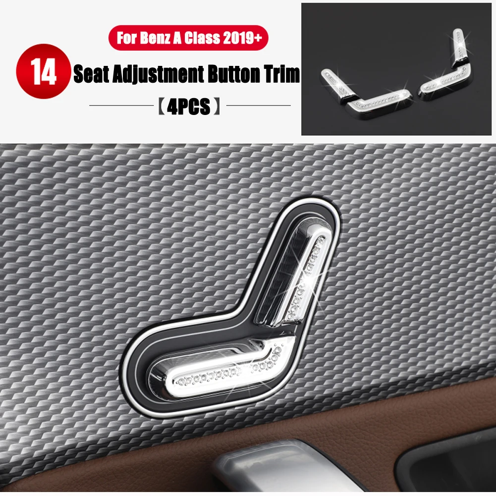 Для Mercedes Benz A Class W177 V177 A180 A200 A220 A250 A35 AMG+ Автомобильный полный комплект молдинги для интерьера, алмазная накладка, наклейка