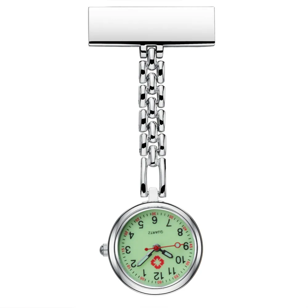 

Nurse Luminous Noctilucent Fluorescent Dial Brooch Clip Quartz Pocket Watches