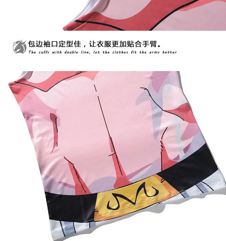 Национальный тренд стиль Мужская одежда аниме Dragon Ball Majin Buu 3D цифровая печать спортивный жилет для фитнеса
