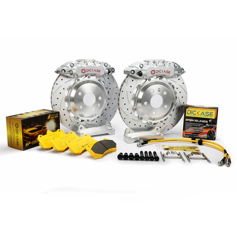 Dicase 브랜드 d61-6 피스톤 프론트 브레이크 켈리퍼, 볼보 v60 용, 드릴 378x32mm 디스크 포함