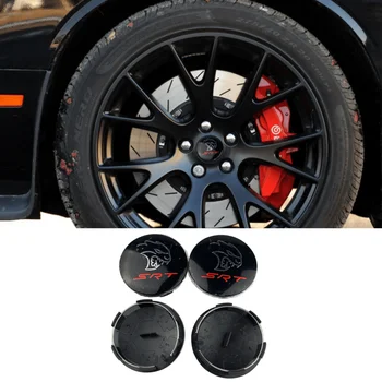 

4Pcs 63mm ABS Car Wheel Hub Center Cover For Dodge SRT Hellcat Logo Jcuv Caliber Challenger Journey Caravan Durango Car Exterior