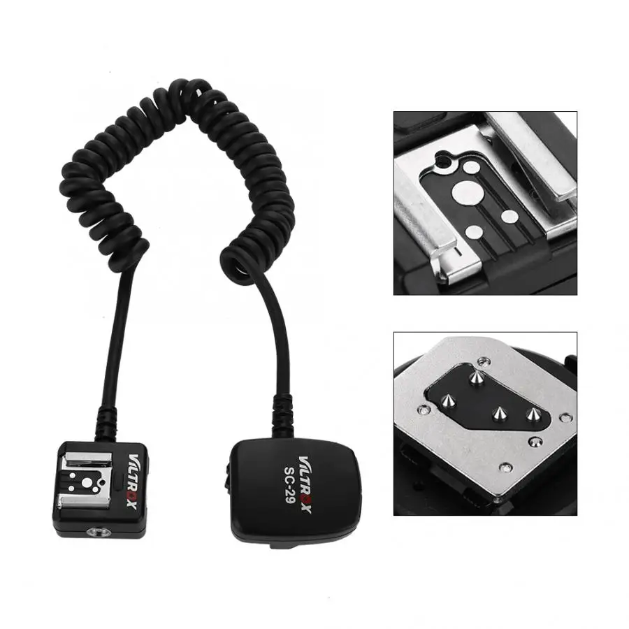 VILTROX SC-29 кнопка спуска затвора 0,8 м ttl кабель для вспышки камеры Горячий башмак Удлинитель кабель синхронизации для Nikon DSLR