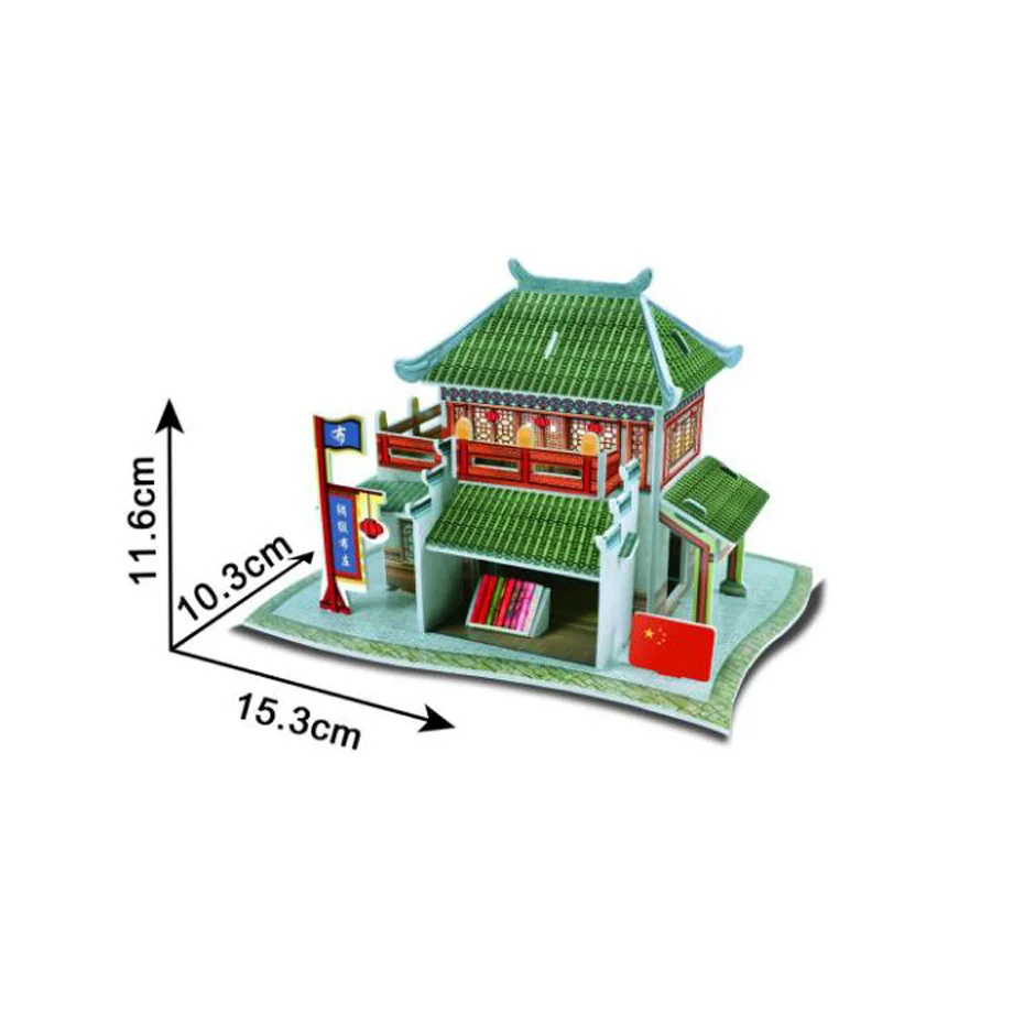 Chinatown city street view атласная ткань мастерская 3D головоломка китайский стиль архитектурные модели образовательные игрушки для детей Подарки