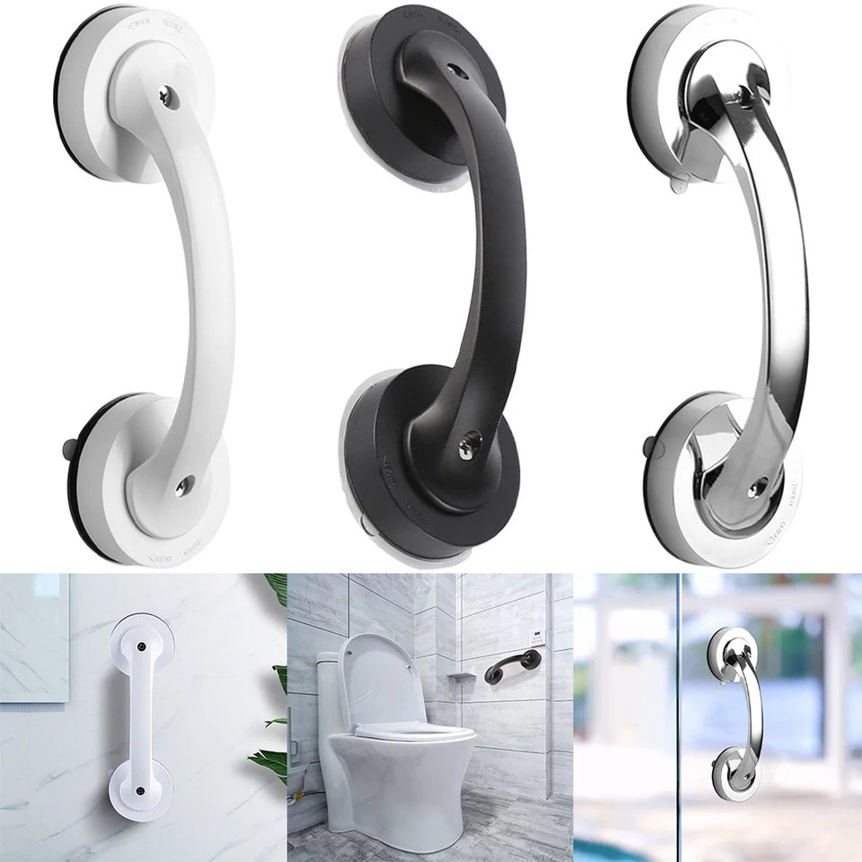 2 Pomos Con Ventosa Para Puertas De Vidrio - Sin Taladrar (blanco, 6.4cm)