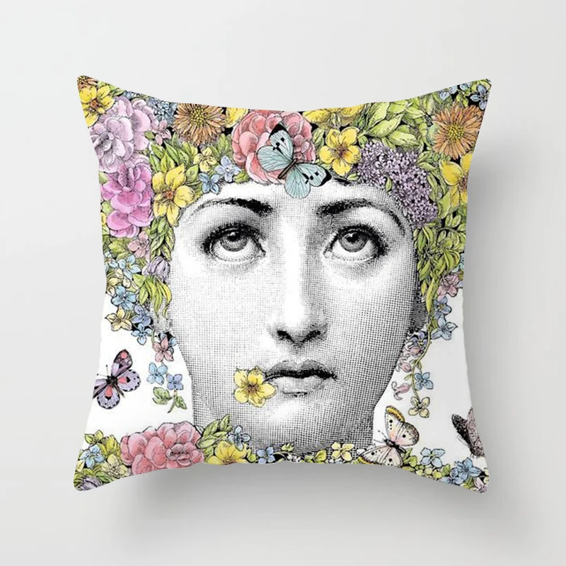 24 ZENGIA Ретро подушка fornasetti Обложка Art Master наволочка для дома/гостиной декоративные подушки Чехол для женщин - Цвет: 24