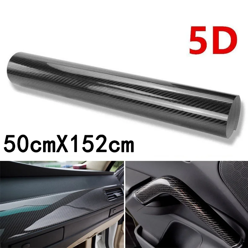 

Side post Car Sticker Rim Glossy Black Door Handle Vinyl Windshield Bubble Free 50cm*1.52M
