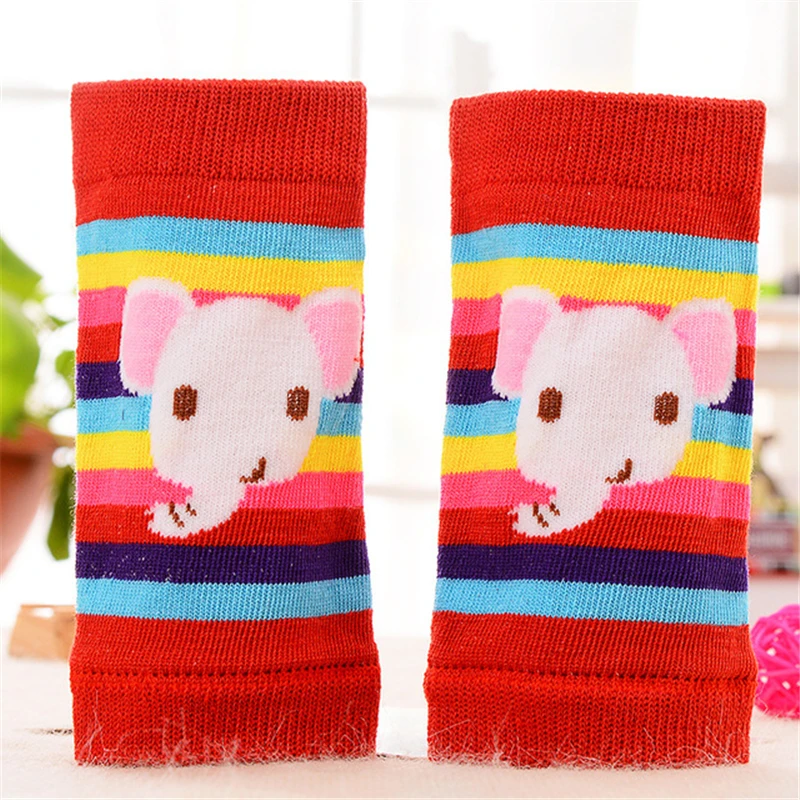 1 Pair Baby Toddler Leg Warmers Safety Crawling Elbow Cushion Infants Cartoon Knee Pads Protector Kids Cotton Sleeve D0240