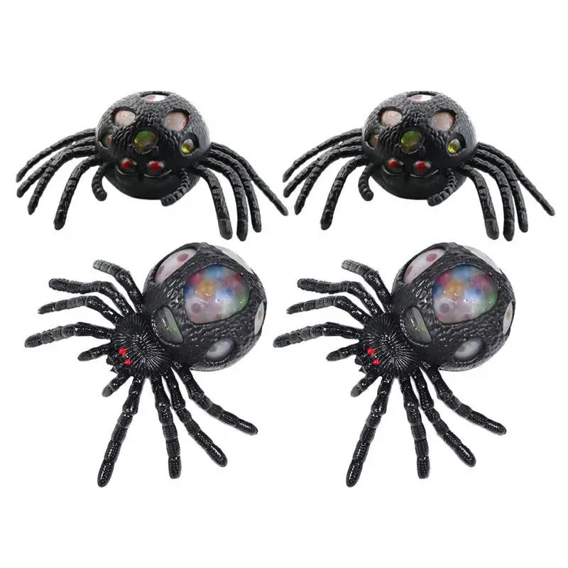 4 Pcs Spider Vent Ball Halloween Tricky Gadget Scary Stress Relieve Toy | Дом и сад