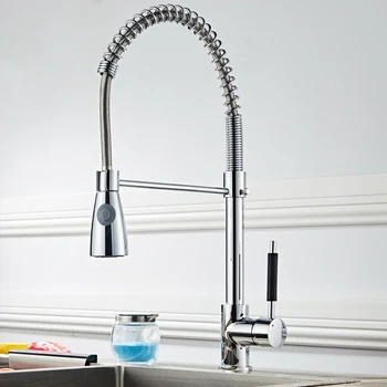 

Single Outlet Faucet，All Copper Kitchen Spring Faucet
