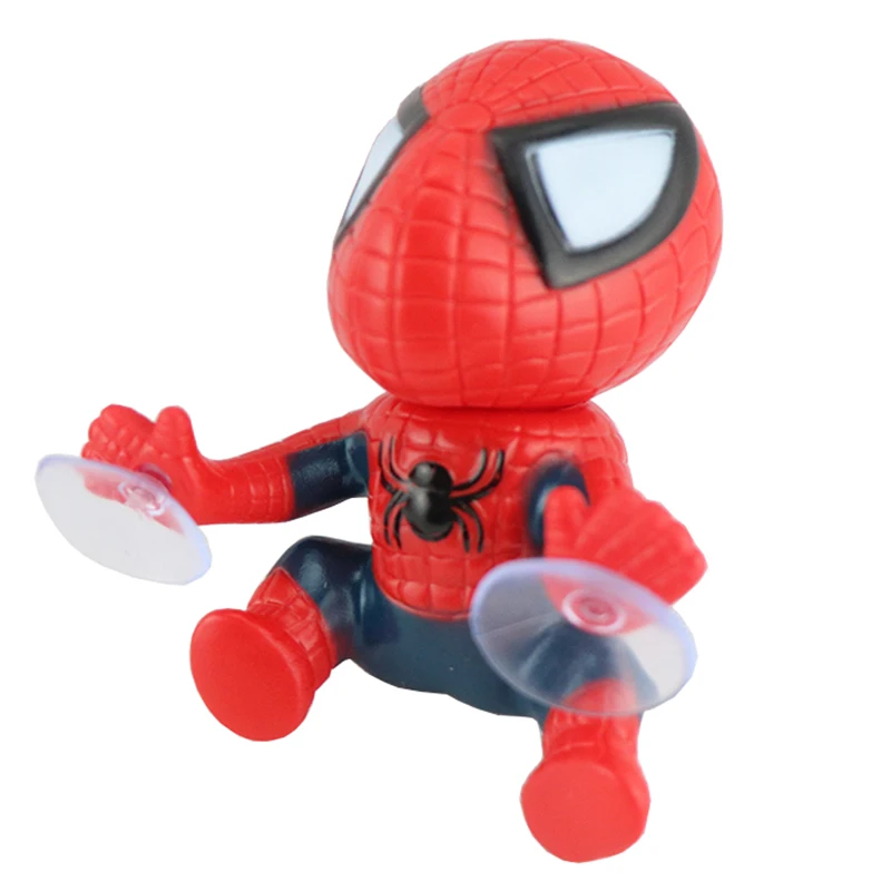 Universal Car Spiderman sticker Q version sucker Spiderman doll Creative ornaments Cartoon doll car modification supplies - Название цвета: red