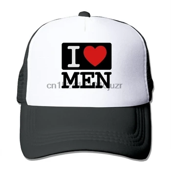 

I Love Men Mesh Snapback Trucker Cap Hat One Size Fits Most
