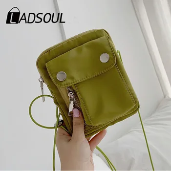 

Ladsoul Mini Change Small Chest Bag 2019 Canvas Wild Ladies Fashion New Pocket Women Flap Messenger Bags Female Solid Waist Bag