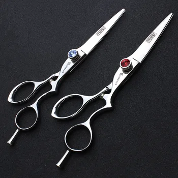 

Hair Stylist Special Hairdressing Scissors 6 inch Professional Salon Barber Quality Sharp Scissors Red Blue