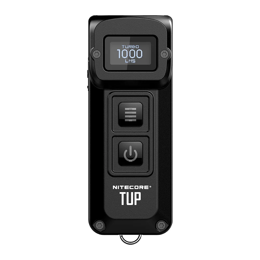 NITECORE TUP USB Перезаряжаемый 1000 люмен революционный Интеллектуальный Карманный светильник брелок из нержавеющей стали Кнопка фонарь черный серый - Испускаемый цвет: Black