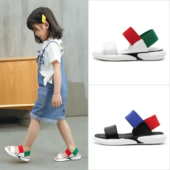 

MHYONS 2020 new summer casual beach shoes girls non-slip soft bottom shoes tide Korean wild baby elastic sandals
