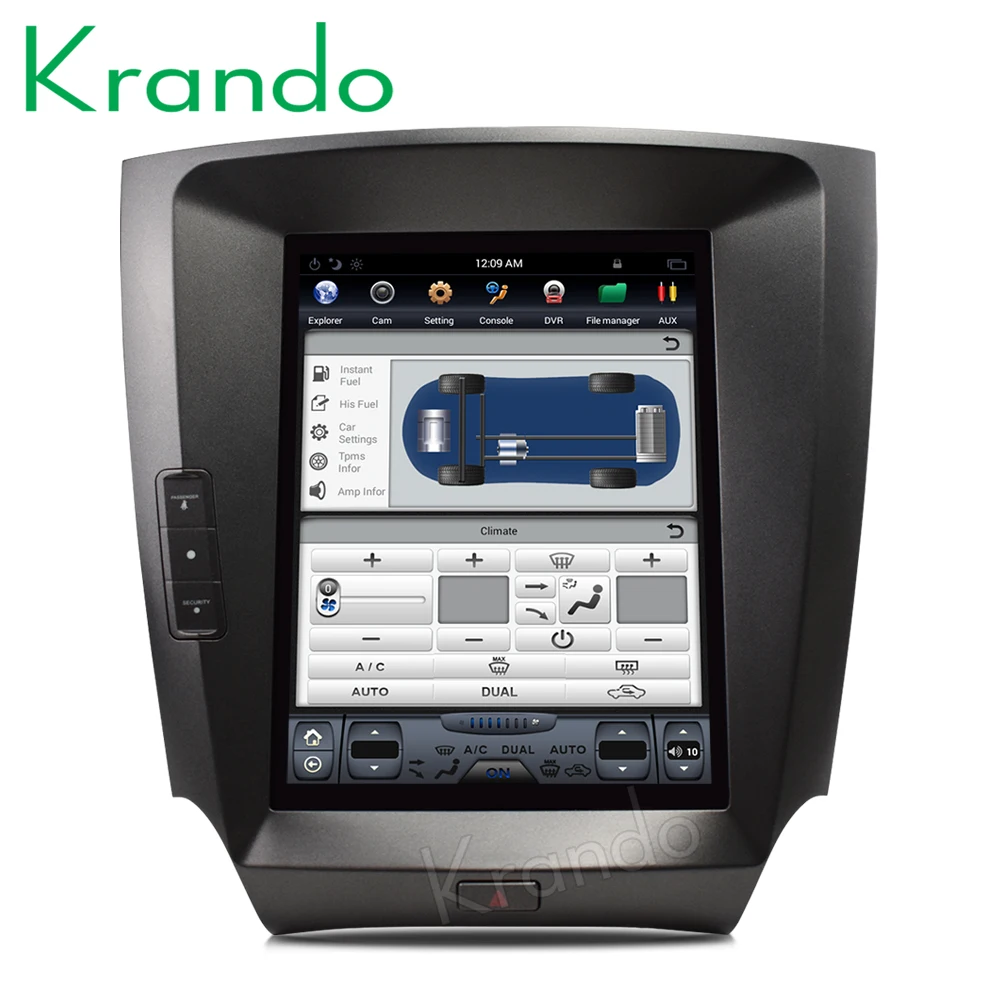 Автомобильный радиоприемник Krando Android 9 0 4 Гб 32 ГБ 10 дюймов в стиле Тесла