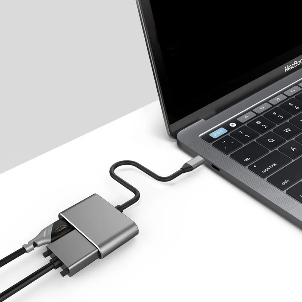 Адаптер type-C к HDMI Алюминиевый адаптер от мужчины до женщины одна минута две для huawei просо hp компьютер Google адаптер для компьютера