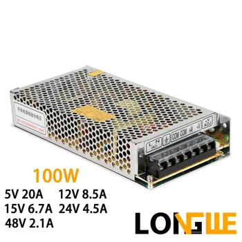 

LONGWE 100Watt SMPS Transformer for Power Amplifier Switching Power Supply Single Output S-100 5V 12V 15V 24V 48V 199x98x38mm