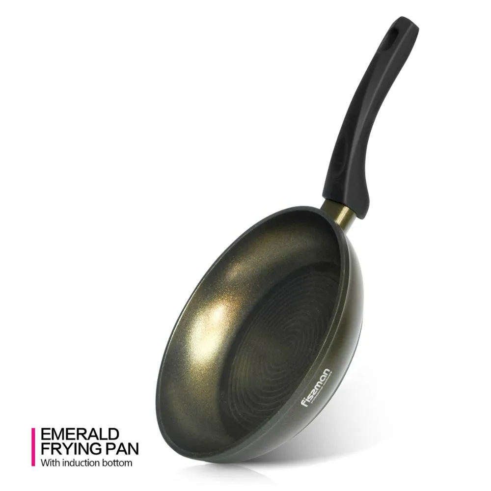 

frying pan with circular pattern non-stick cladding forged aluminum smoke-free oil-for Gas Induction cooker