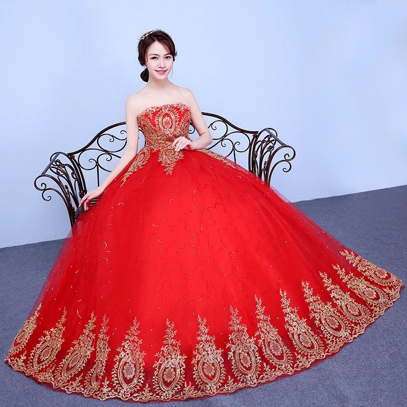red bridal frock