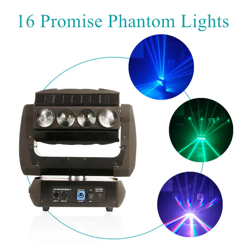 Новый продукт светодиодный светильник 16*15 Вт phantom moving head beam Promise DMX control