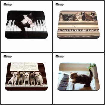

Cute Cat And Chihuahua Concert Piano animal Rectangle Non-Slip aming Mouse Pad Computer Mouse Mat