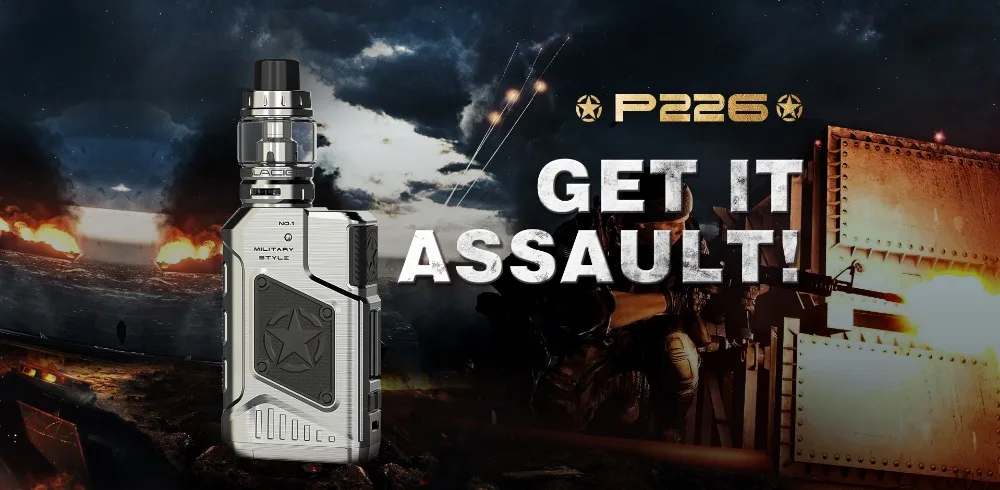Original TESLA P226 Miltary Style vape kit 220w with 096inch OLED Screen Box Mod Temperature Control mode Electronic Cigarette (27)