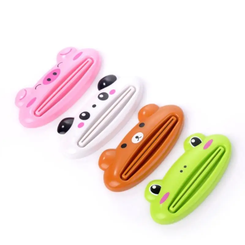 Soporte de exprimidor de pasta de dientes de plástico opcional, cuatro estilos, dispensador de plástico, accesorios de limpieza, TSLM1