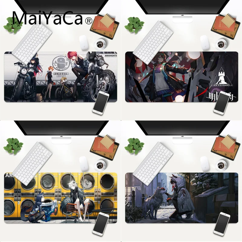 

Hot Sales Arknights game Rubber Mouse Durable Desktop MousepadÂ Gaming Mouse Pad Large Deak Mat 700x300mm for overwatch/cs go