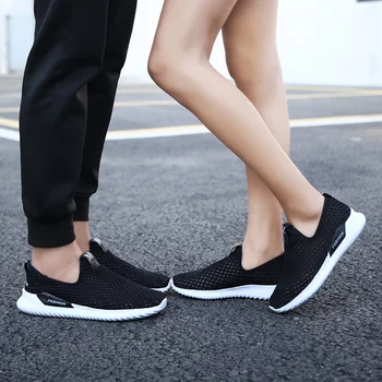 

air mesh couple soft jogging breathable lace up sneakers men big size 35-47 footwear sneakers male zapatillas кроссовки мужские