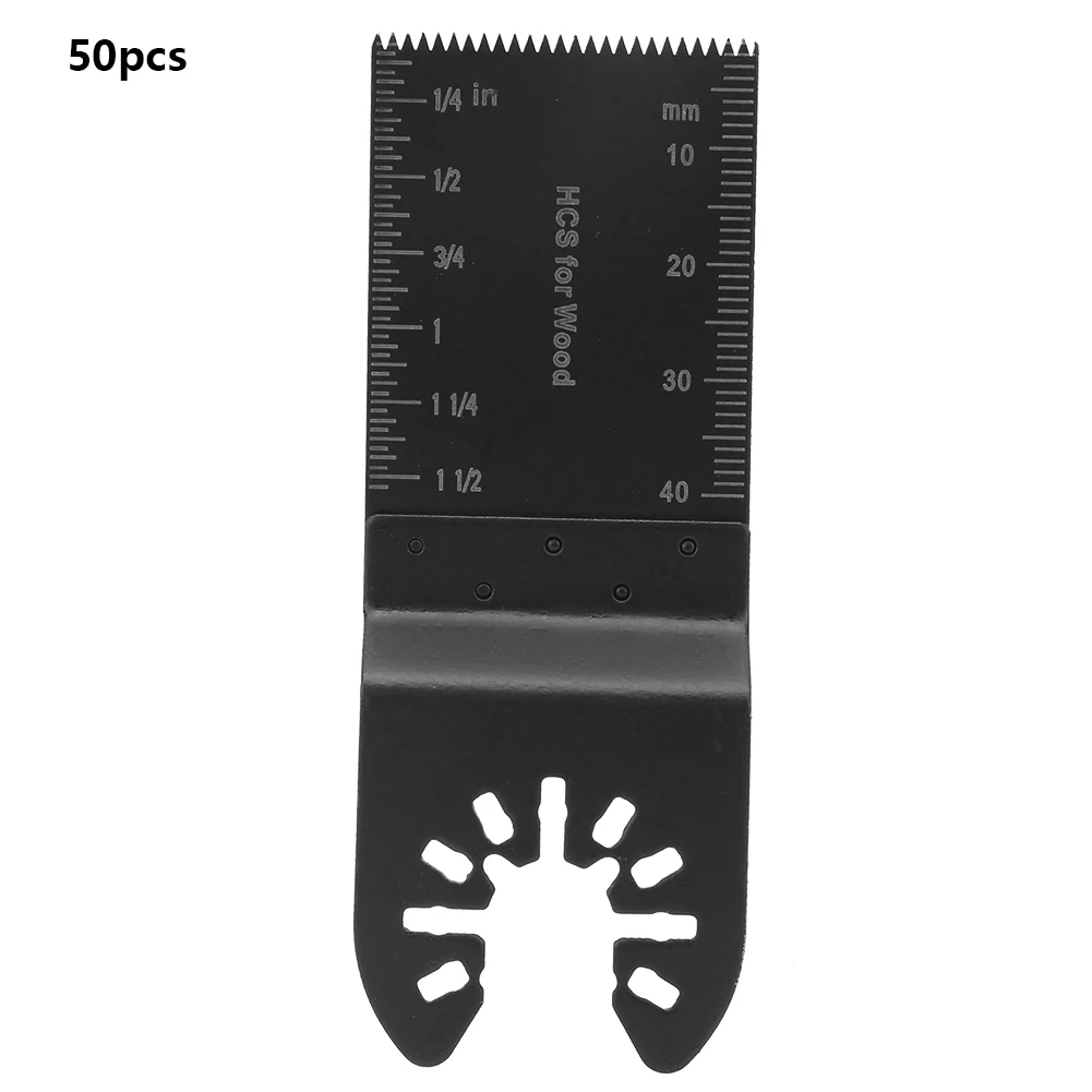 

50pcs Carbon Steel Saw Blades Oscillating Multi Tool Wear Resistant Saw Blades Cutter Universalâ€‹â€‹ For Electric Oscillating Tools