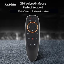 Kebidu USB приемник 2,4G G10S Air mouse Голосовое управление для гироскопа зондирования для Android tv BOX G10 мини беспроводной умный пульт дистанционного управления