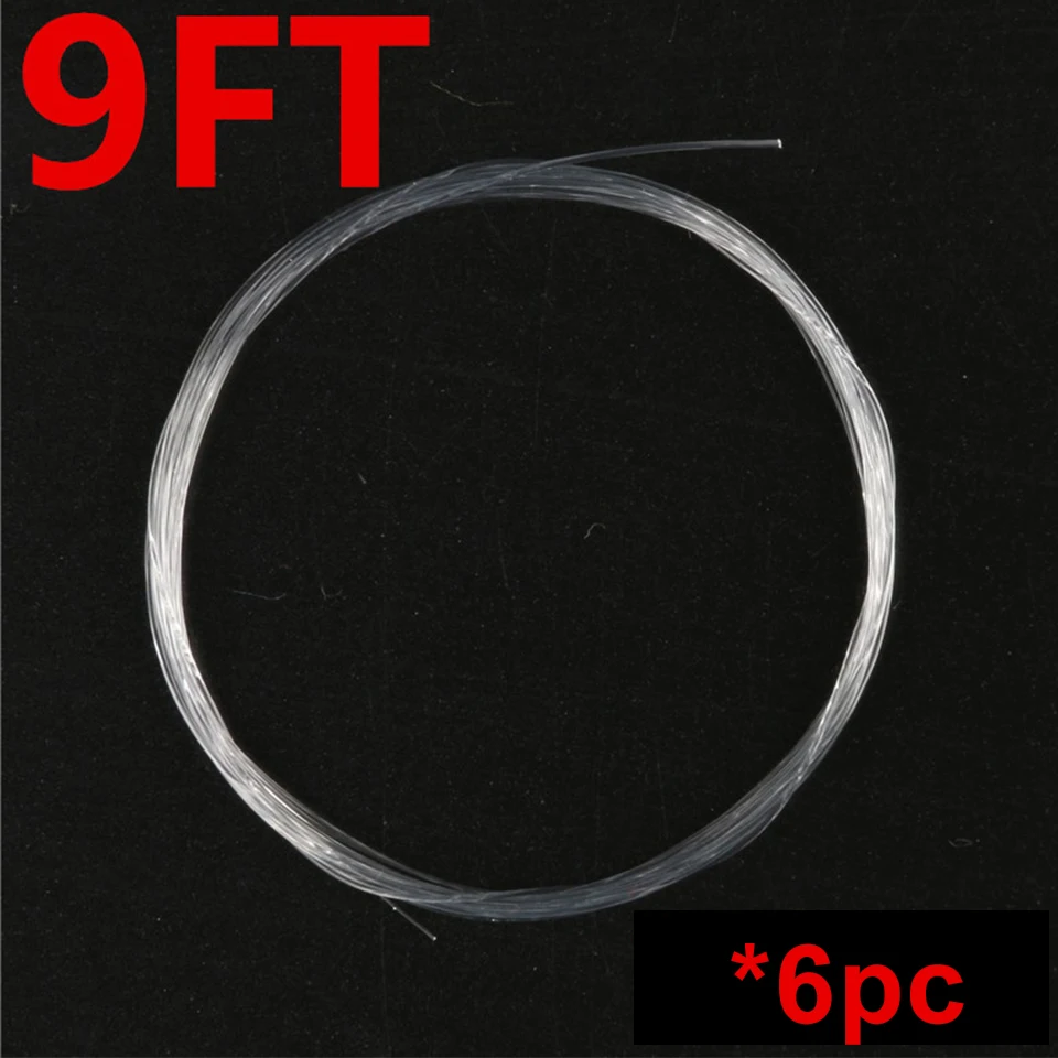 thumbnail image 1 of Línea de pesca con mosca con líder cónico de 6 piezas de Maximumcatch, 9 pies, 12 pies y 15 pies, 0X-7X, líder de pesca con mosca de nailon transparente, 1 of 5