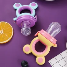 

Baby Feeder Silicone Fresh Food Nibbler Kids Boy Girl Bear Ear Fruit Feeding Safe Nipple Soother Bottles Infant Baby Supplies