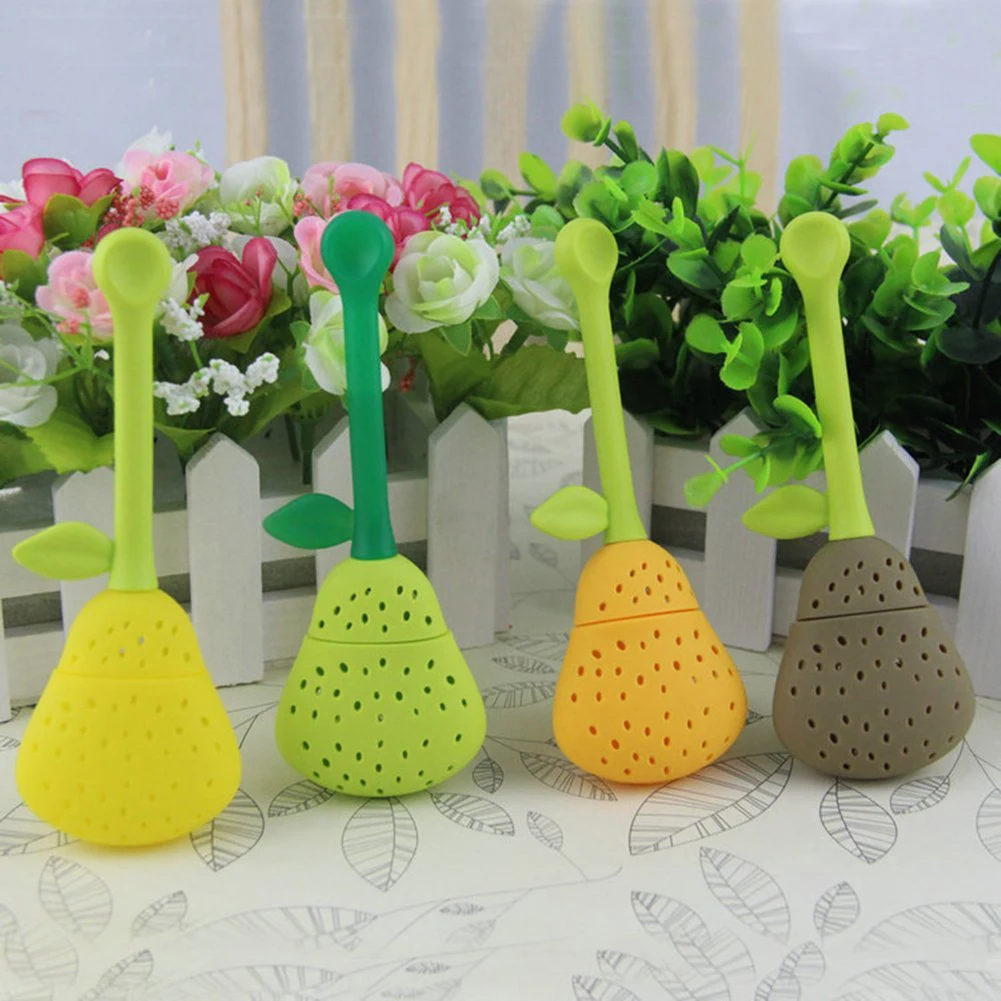 

1 Pc Silicone Tea Infuser Pear Shape Tea Leaf Strainer Spice Herbal Infuser Filter Tool Tea Strainers Teapot Teacup Accessories