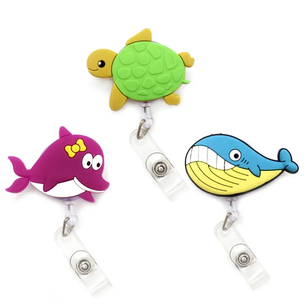 Creative Ocean Fish Retractable Boy Starfish Turtle Card Holder Badge Reel Nurse Exhibition Enfermera Girl Name Chest | Канцтовары для