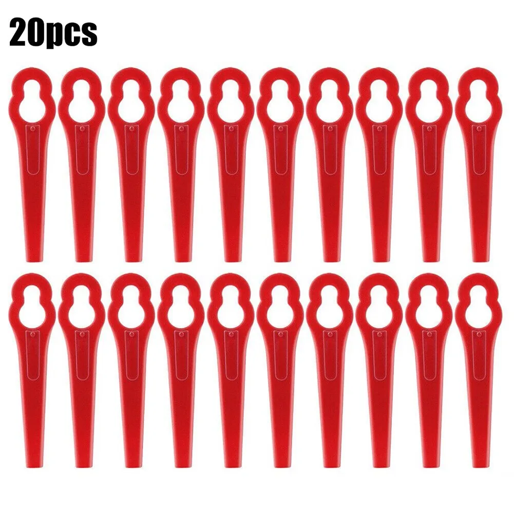 20PCS Strimmer Replacement Blades Red For Einhell Cordless Grass Trimmer GECT 18 Lawnmower