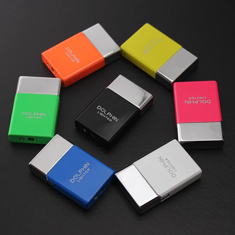 Mini Portable Lighter Butane Gas Refillable Metal Lighter Grinding Wheel Flint Colorful Compact Gift for Friends