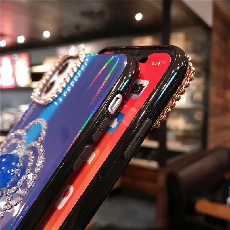 Роскошный модный чехол для девочки для iphone 11 чехол Pro Max mate iphone XR XS Max X 11 11por max 7 8 Plus чехол с драгоценным камнем Aurora чехол s