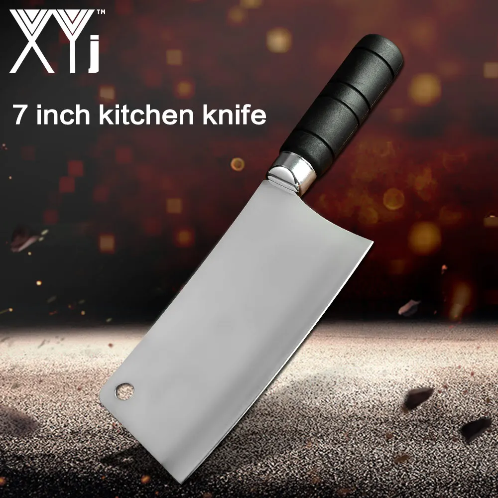 XYj Chinese Cleaver Kitchen Knife Chef's Cooking Knife Carbon Cooking Knife Faca De Cozinha High Quality Stainless Steel Cutlery