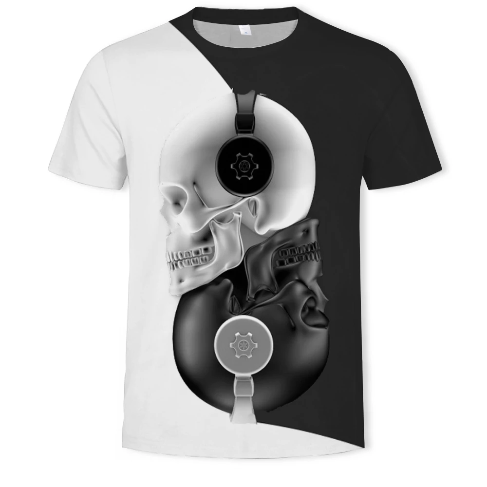 

2019 New Fashion tshirt Male muscle skin 3D Printed Round Neck Short-Sleeved T-Shirt Anime Funny Halloween Men T Shirt homme