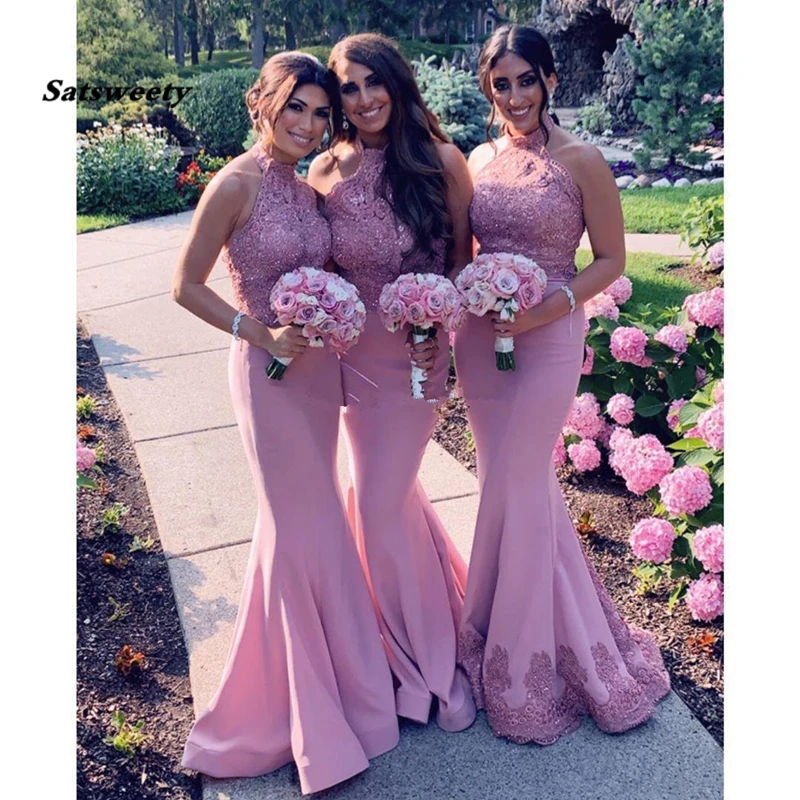 blush-pink-mermaid-bridesmaid-dresses-halter (2)